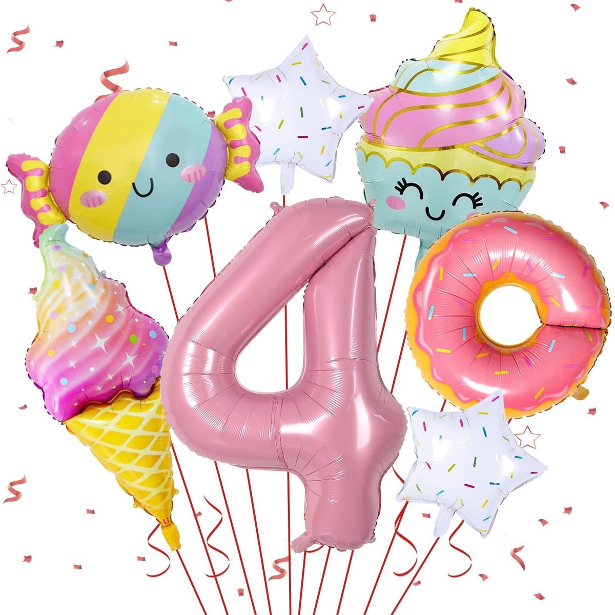 Sowide Donut 40-inch number balloon adds a bold birthday focal point