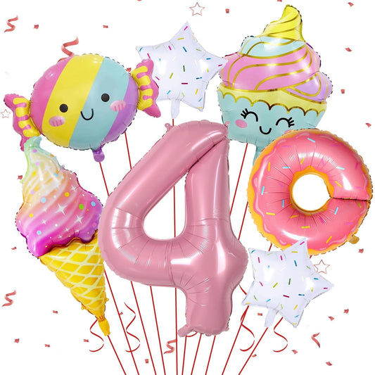 Sowide Donut 40-inch number balloon adds a bold birthday focal point