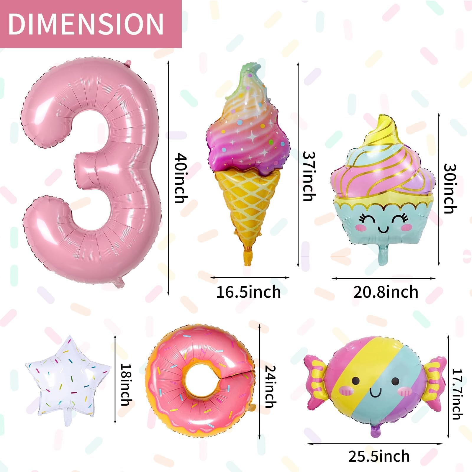 Sowide donut balloon adds playful sweetness to dessert tables.