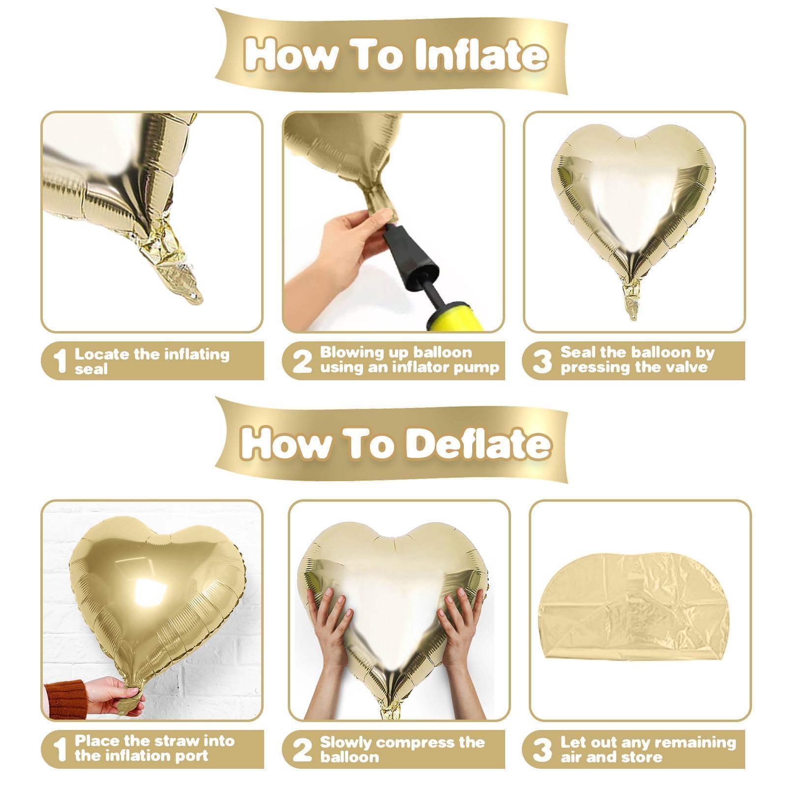 Sowide foil heart balloons used in a wedding arch