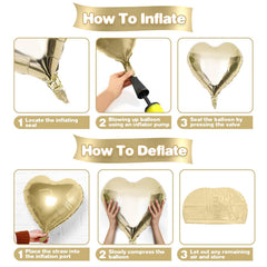 Sowide foil heart balloons used in a wedding arch