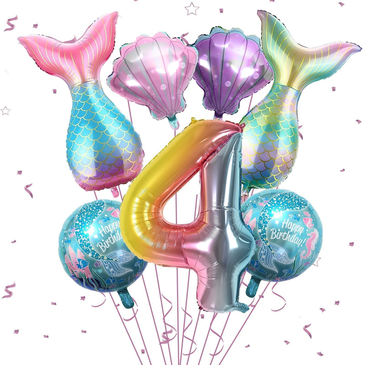 Sowide 40-inch mermaid birthday balloon for eye-catching party decor and photo moments.