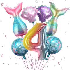 Sowide 40-inch mermaid birthday balloon for eye-catching party decor and photo moments.