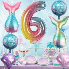 Sowide mermaid tail balloons, 2pcs, add playful tails to the decor.