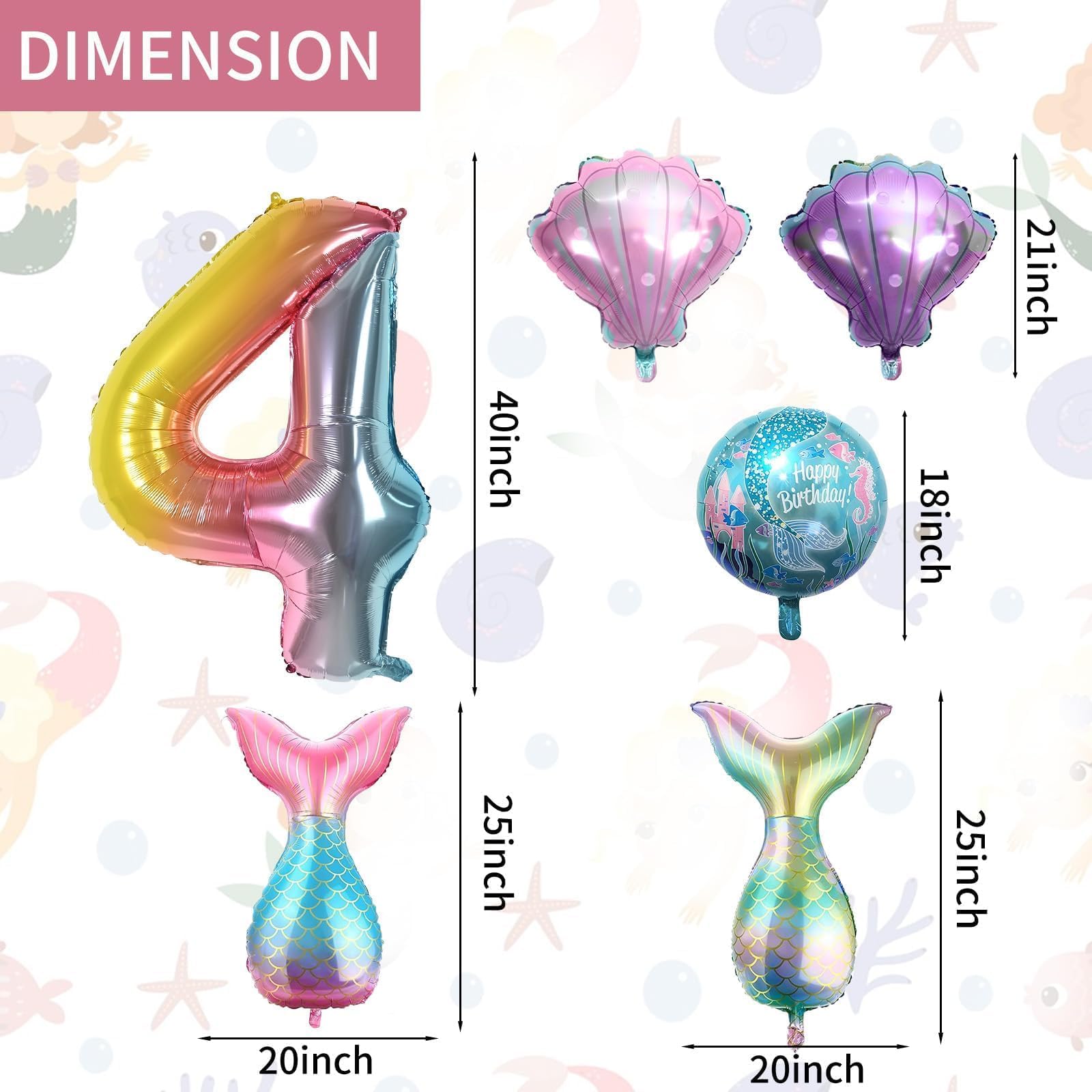 Sowide mermaid tail balloon in pink adds playful underwater vibes and durable shine.
