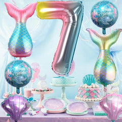 Sowide mermaid tail balloon pink adds whimsy to undersea party decor.