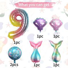 Sowide teal round mermaid balloon 18in brightens party moments.