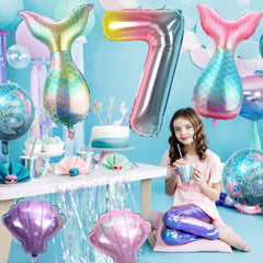 Sowide sea-shell balloon 20inch adds ocean texture to balloon garlands.