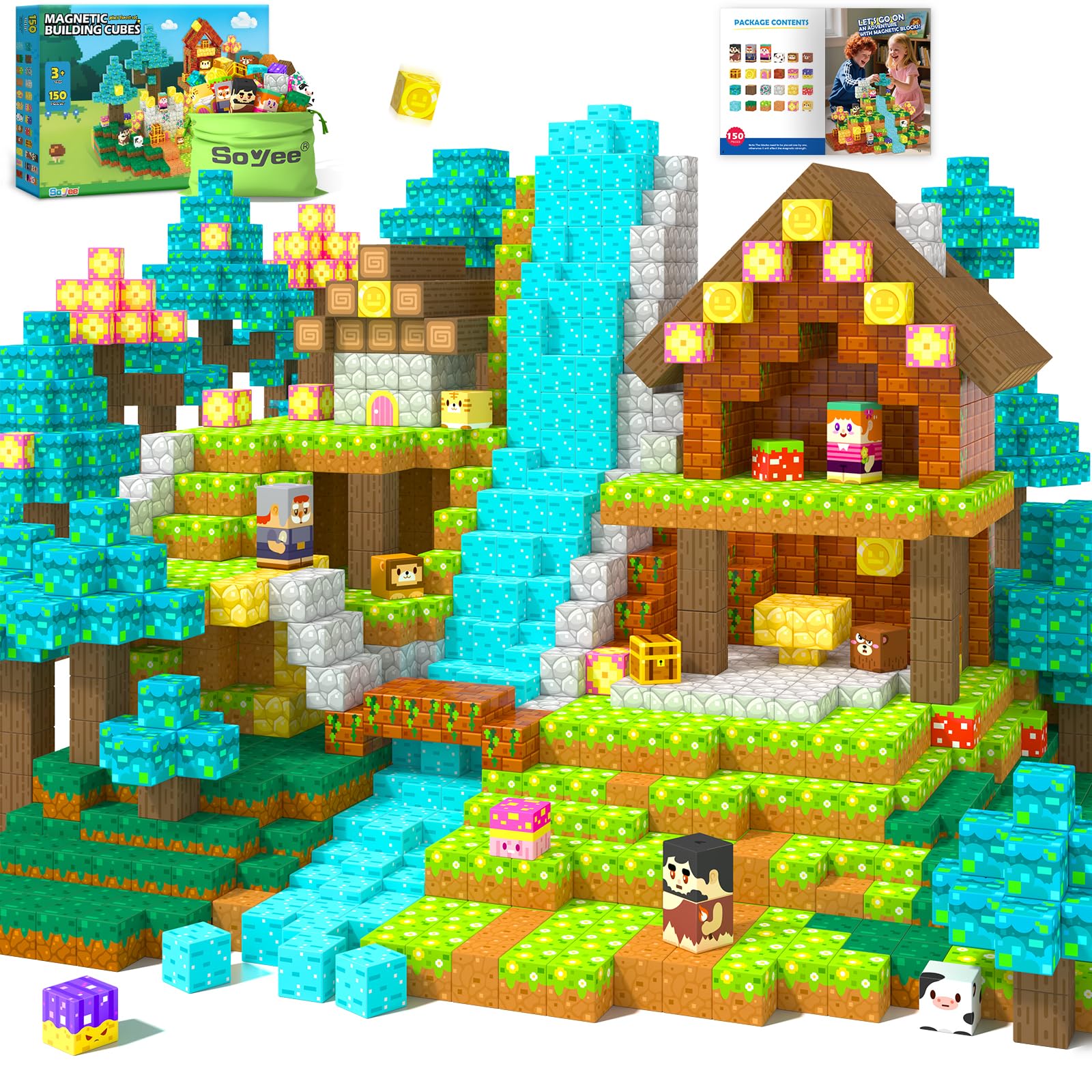 Soyee magnetic blocks forest scene sparks imaginative storytelling and sensory exploration