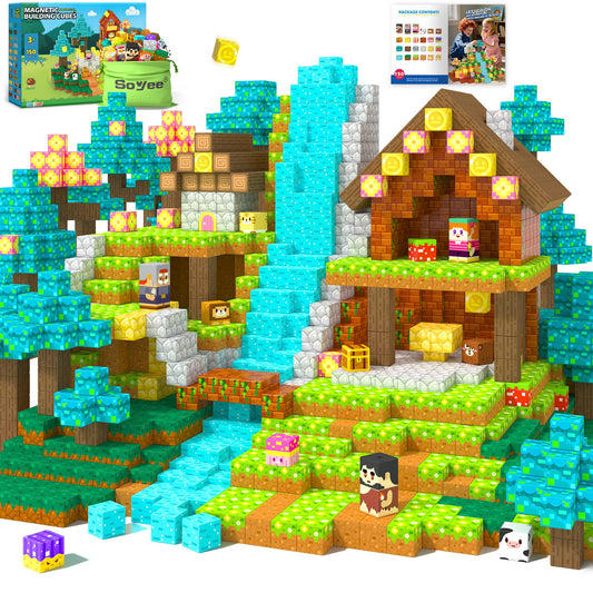 Soyee magnetic blocks forest scene sparks imaginative storytelling and sensory exploration