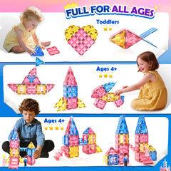 Soyee Diamond Magnetic Tiles princess figurines add character-focused role play.
