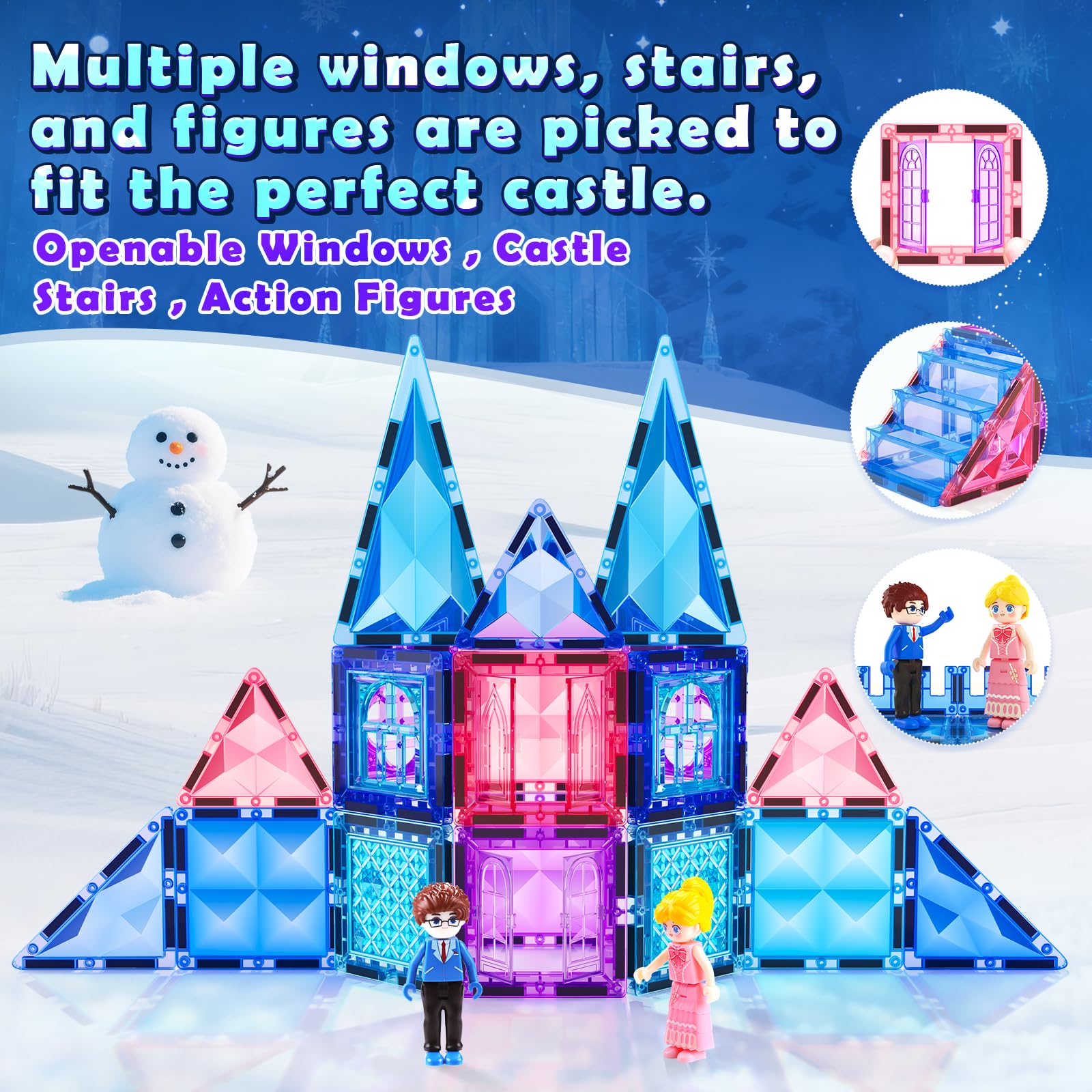 Soyee Diamond magnetic tiles fit with other sets for versatile play trips