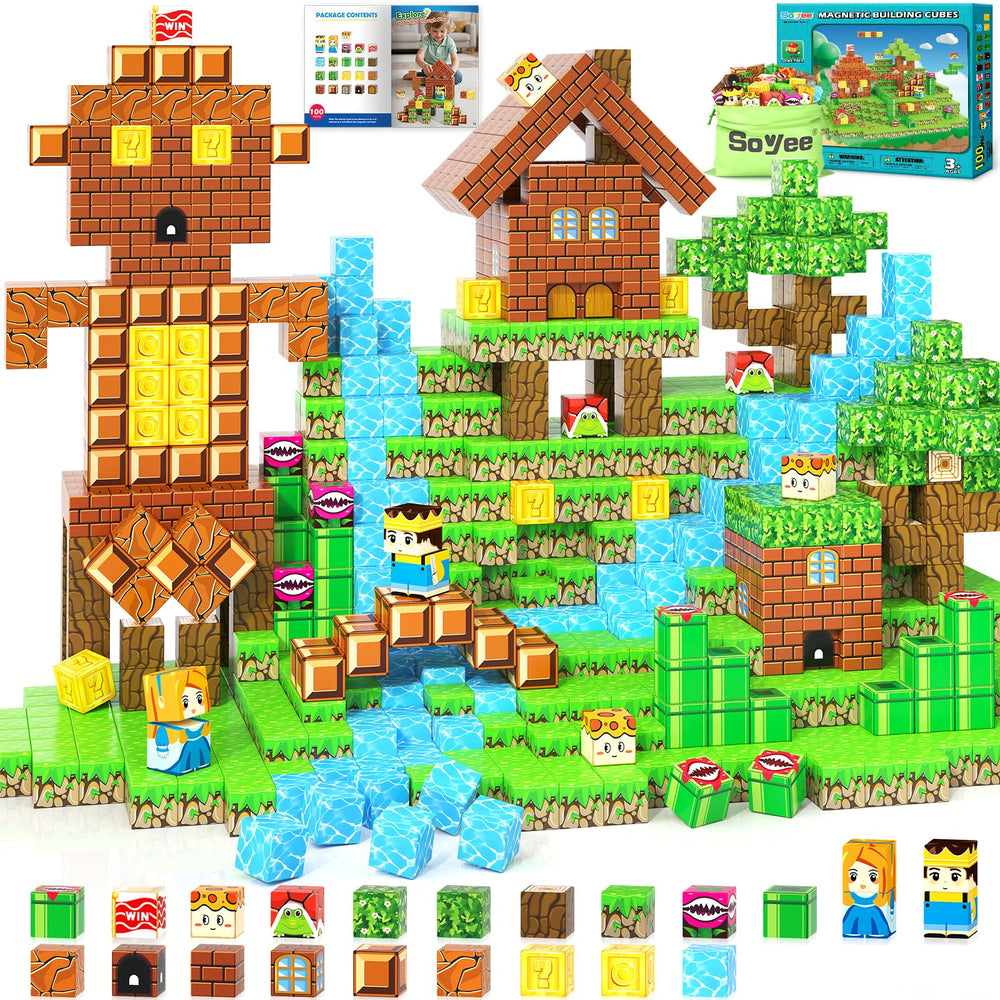 Soyee Magnetic Blocks building scene boosts spatial skills.