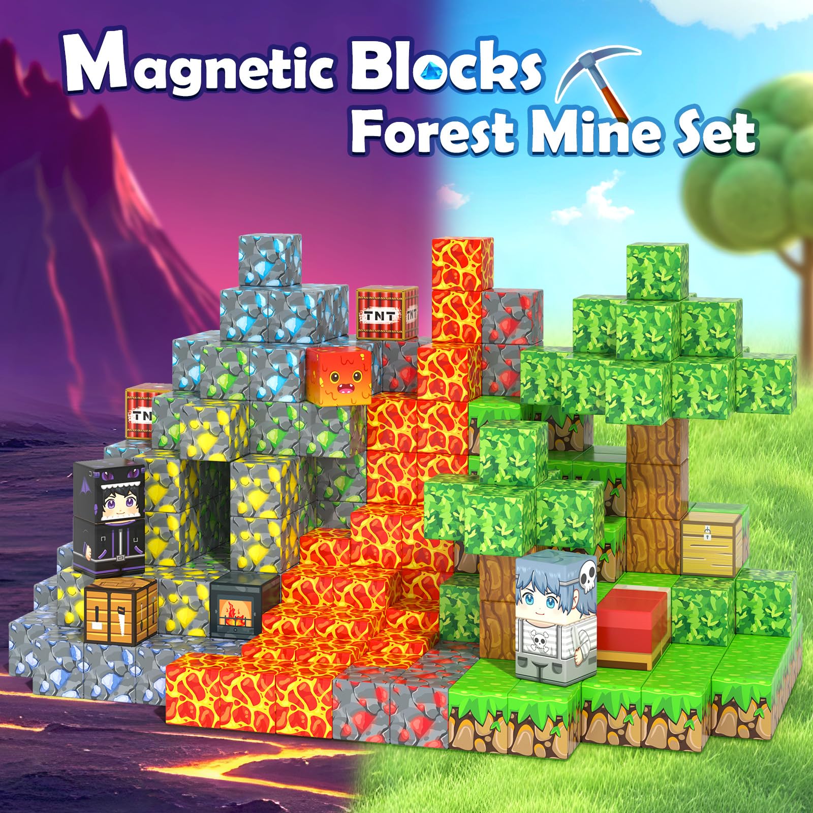 Soyee magnetic blocks with 1-inch cubes support durable, sturdy builds.