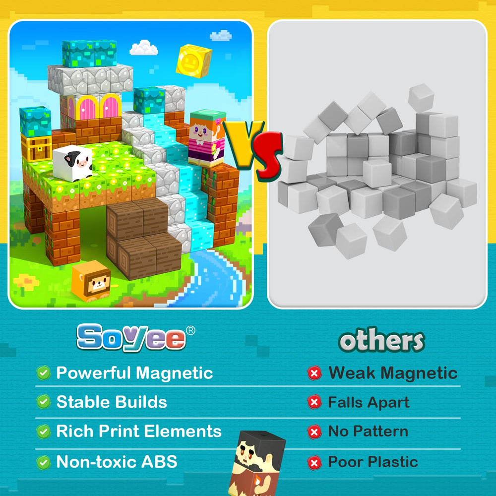 Soyee Forest magnets ensure strong connections for easy reconstructions.