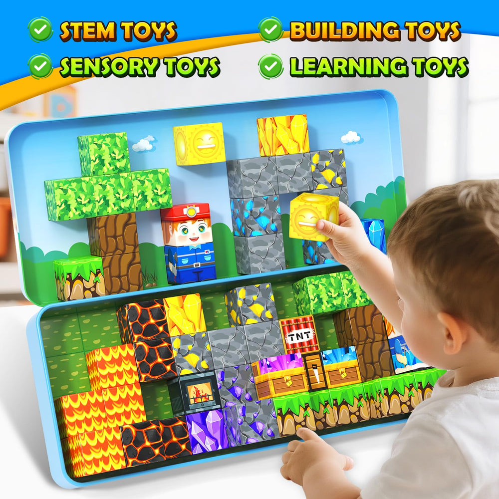 Soyee Magnetic Blocks grassland elements invite creative STEM building adventures.