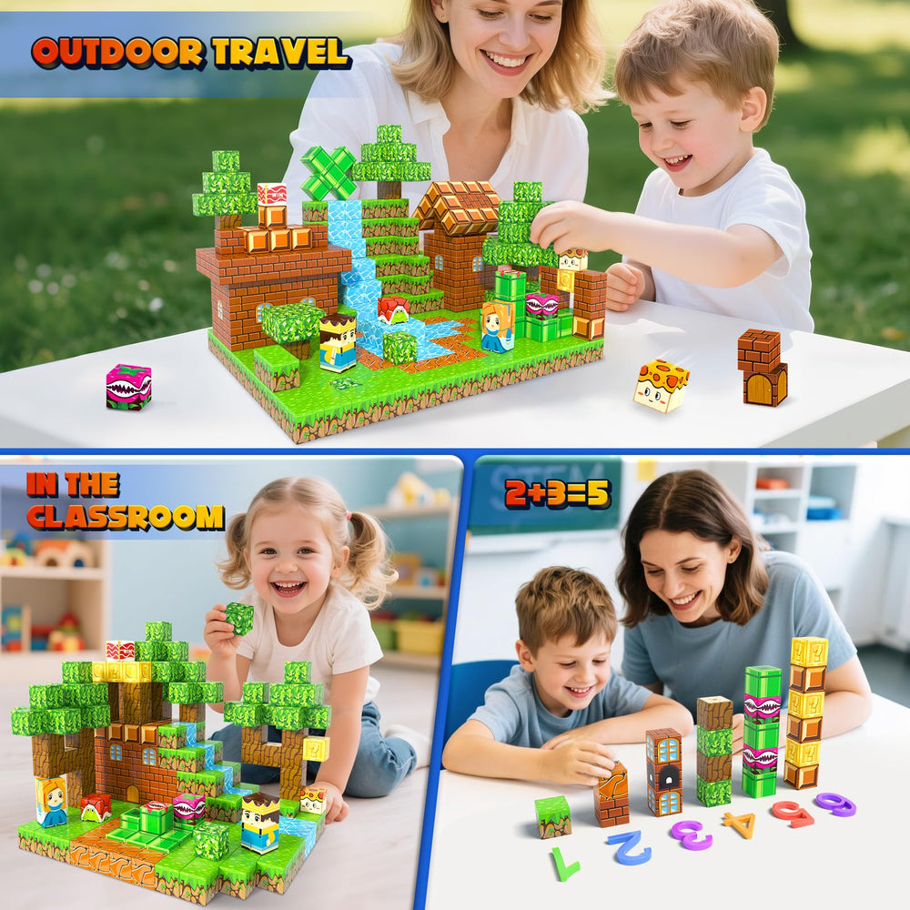 Soyee Magnetic Blocks pipes and leaves support engineering exploration.