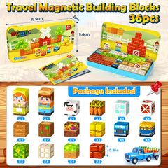 Soyee magnetic blocks safe kids toy: compatible with other sets for flexible building.