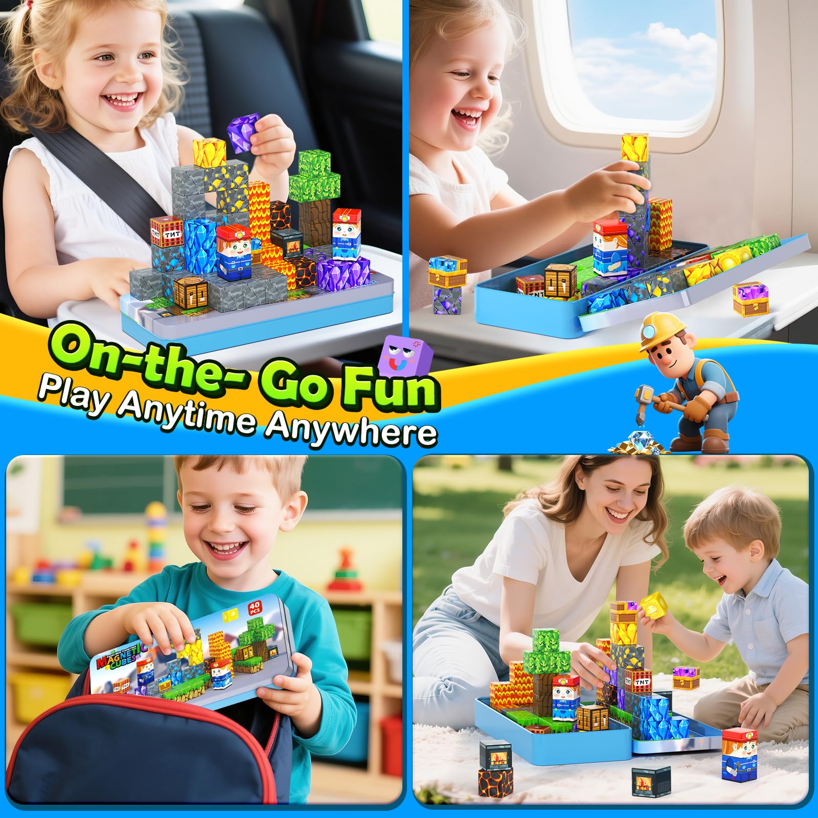 Soyee Magnetic Blocks safety-rounded edges ensure gentle, kid-friendly handling.