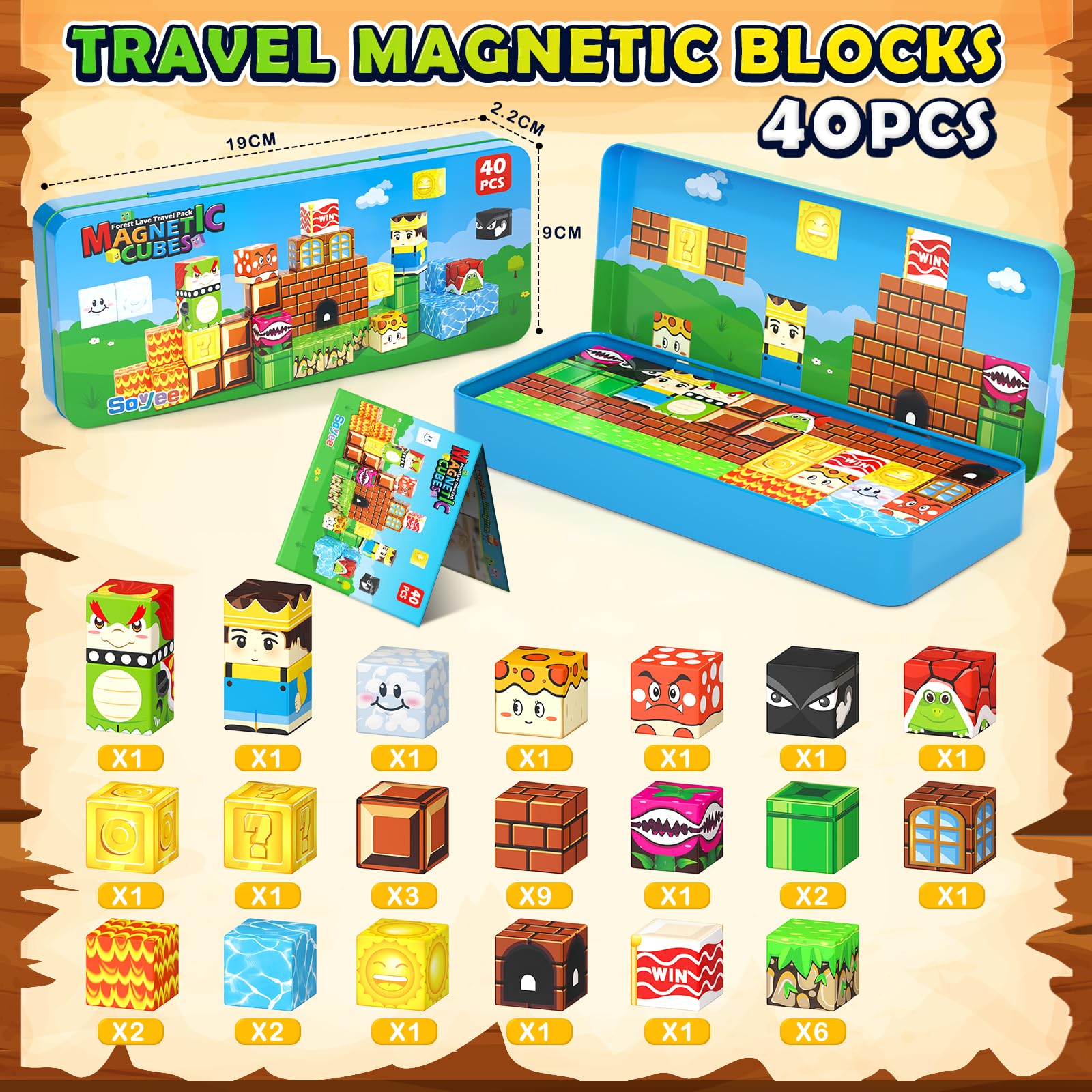 Colorful Soyee blocks support early color recognition and patterning.