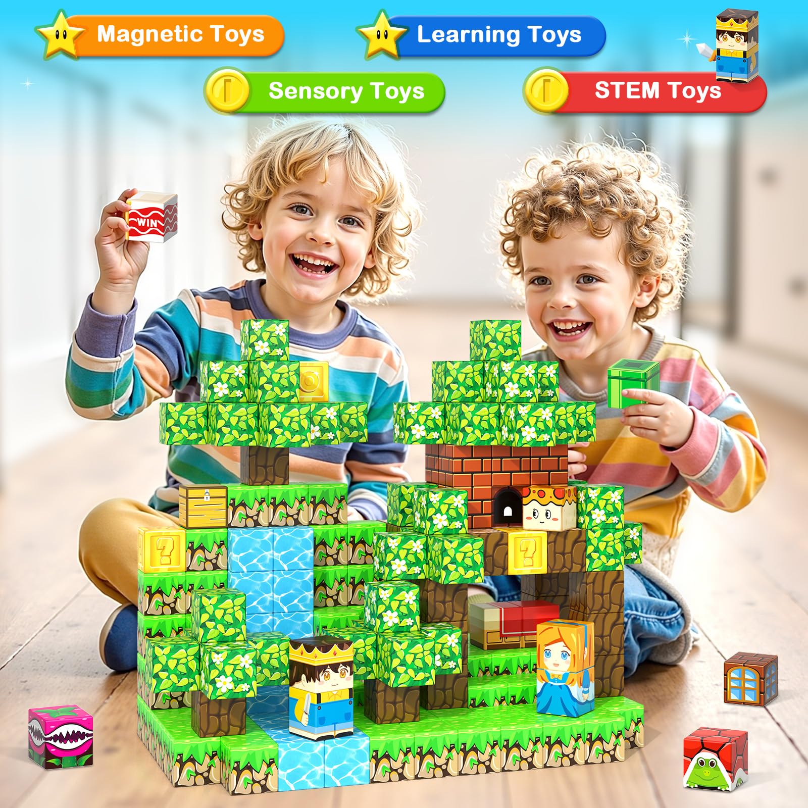 Soyee magnetic cubes encourage STEM thinking through hands-on exploration.