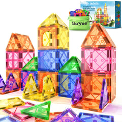 Soyee Magnetic Tiles Beginner Kit shows safe, hands-on early STEM exploration.