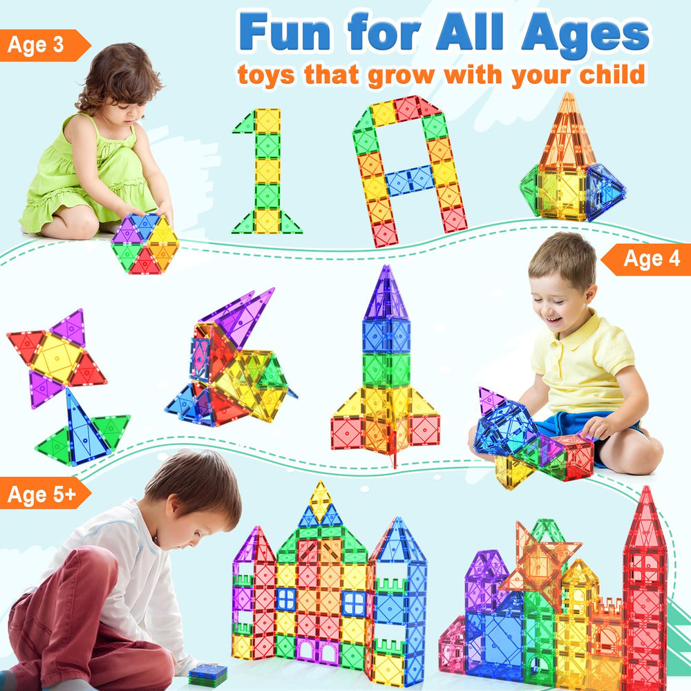 Soyee magnetic tiles compatible sets for expanding play with existing builds.