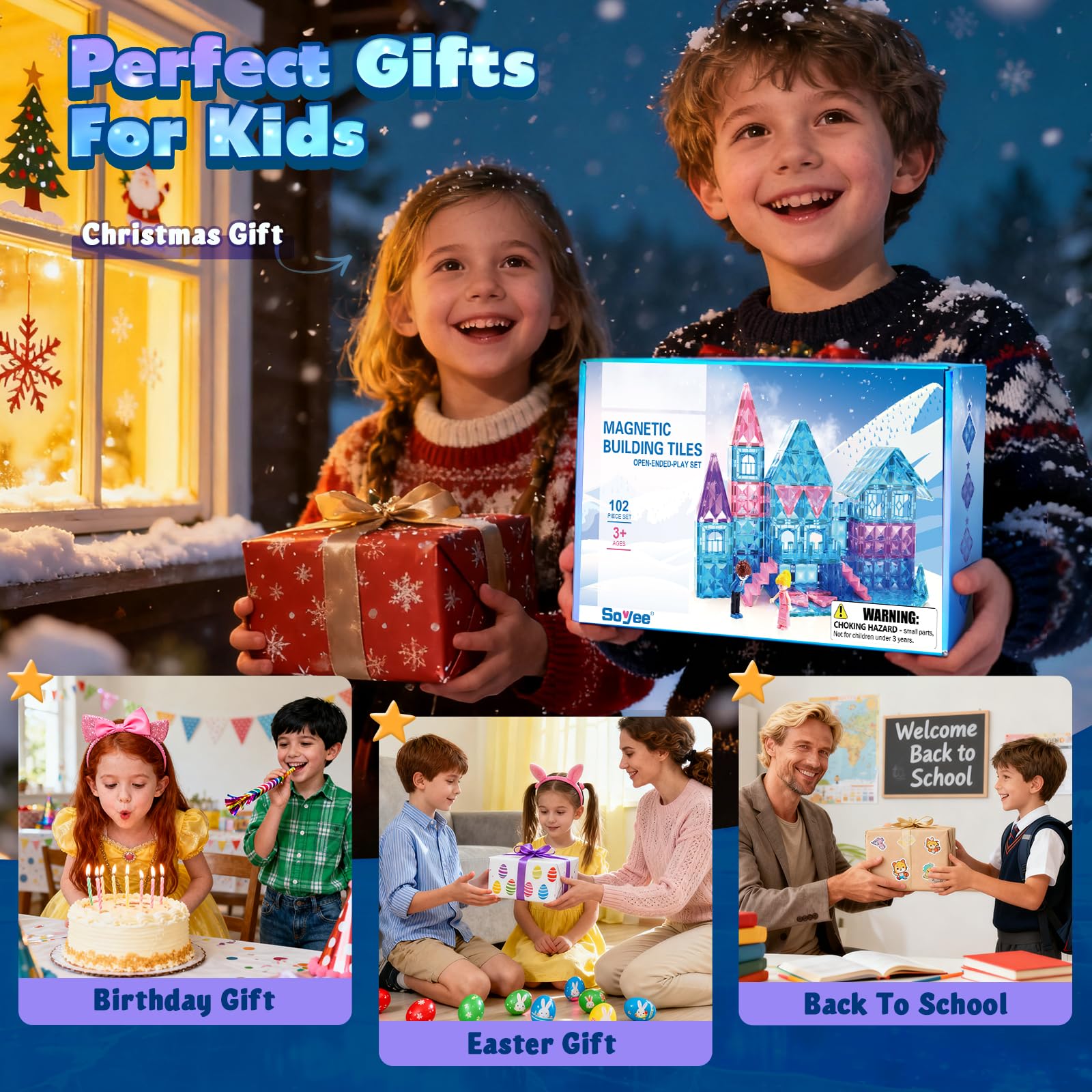 Soyee gift-pack castle set makes a versatile holiday present.