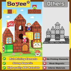 Soyee Magnetic Tiles pipes and connections support creative layouts and spatial thinking