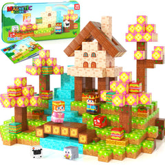 Soyee mini magnetic blocks travel case with colorful tiles boosts on-the-go creativity and fine motor skills.