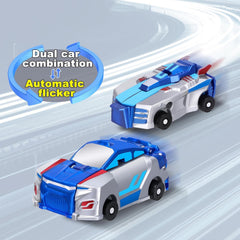SOYUOI magnetic transformation cars in action forming a unicorn shape