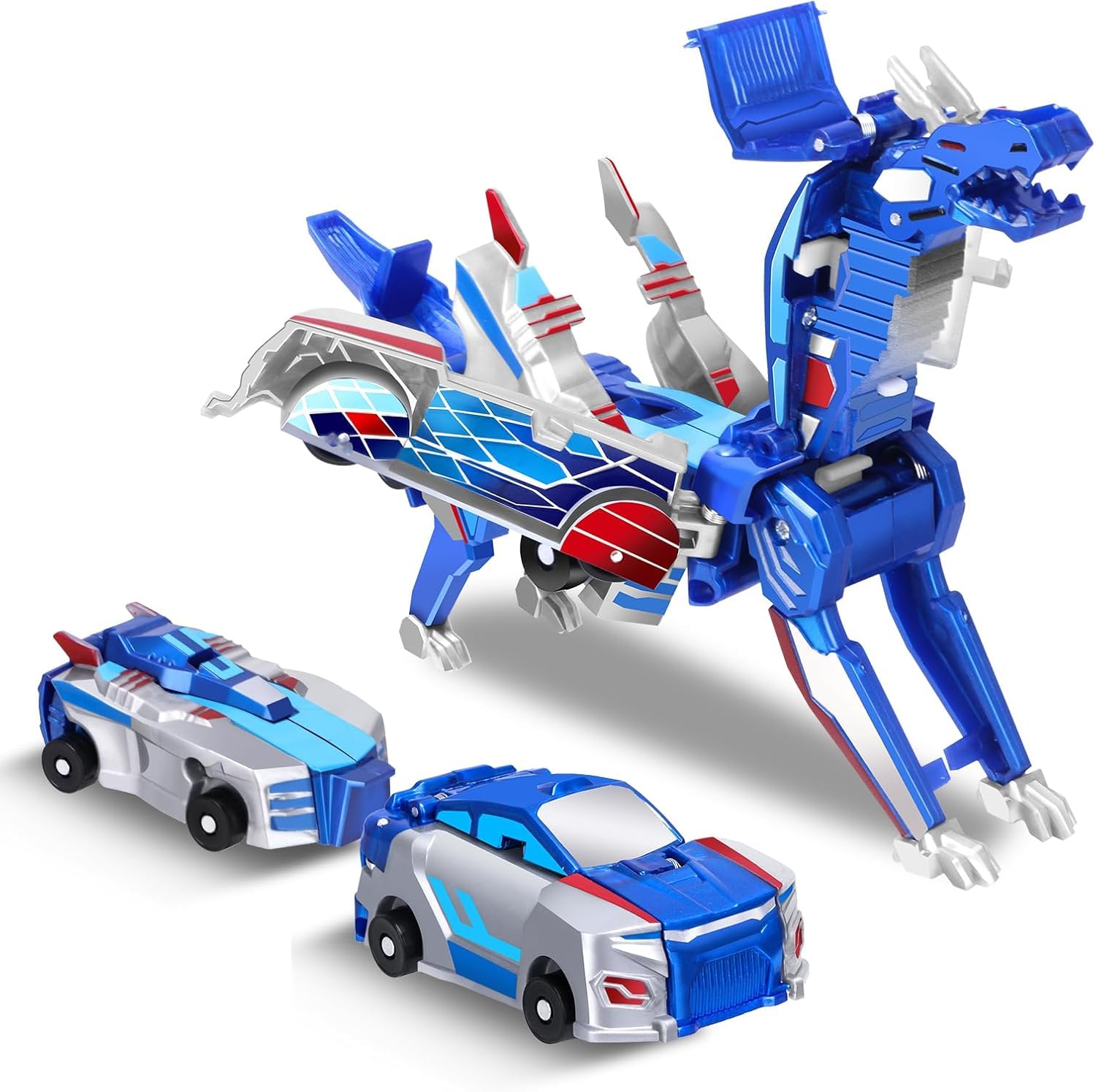 SOYUOI unicorn collision toy showing two cars transforming into a unicorn for imaginative play