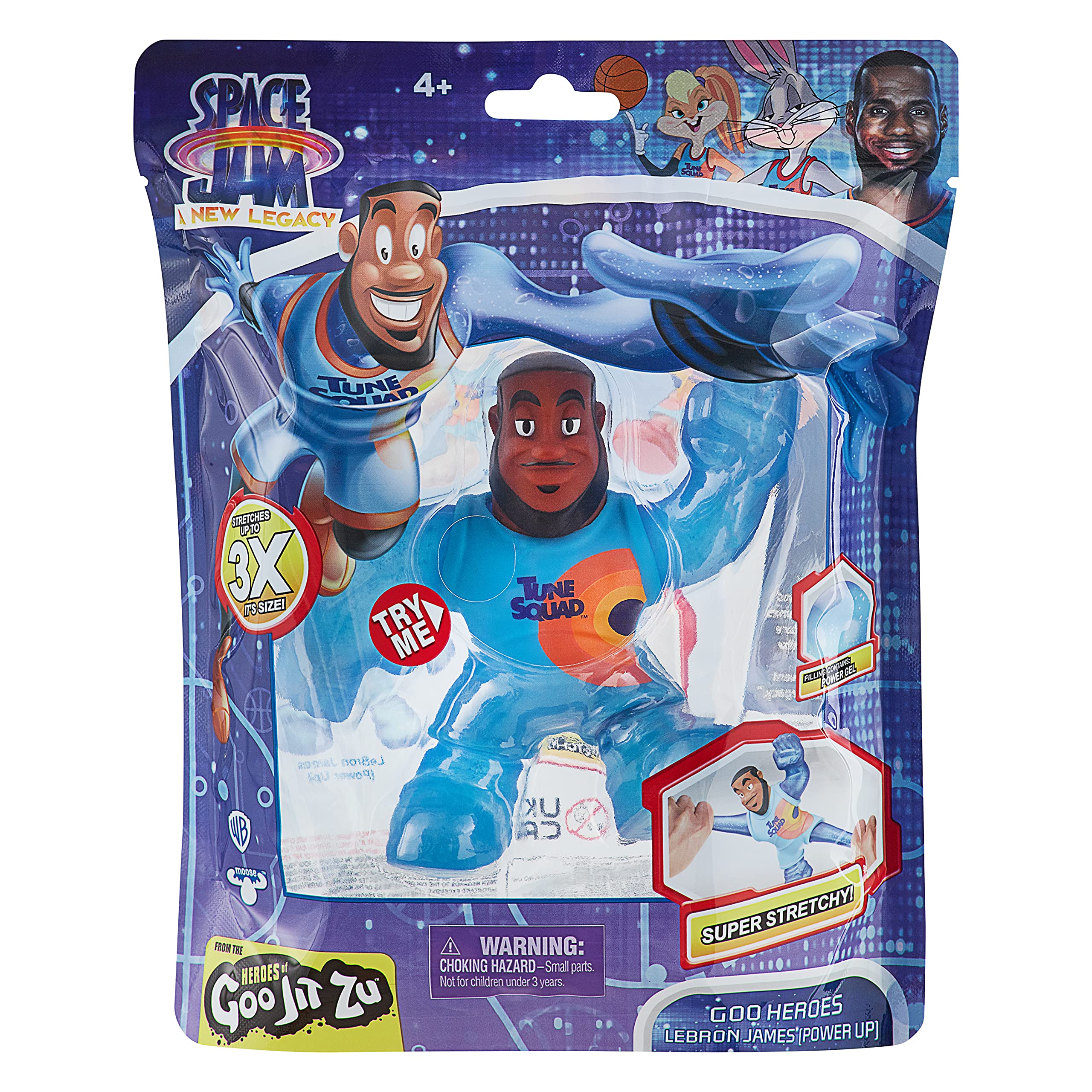 Space Jam Goo Hero LeBron Power Up, stretched to 3x size, tactile fun.