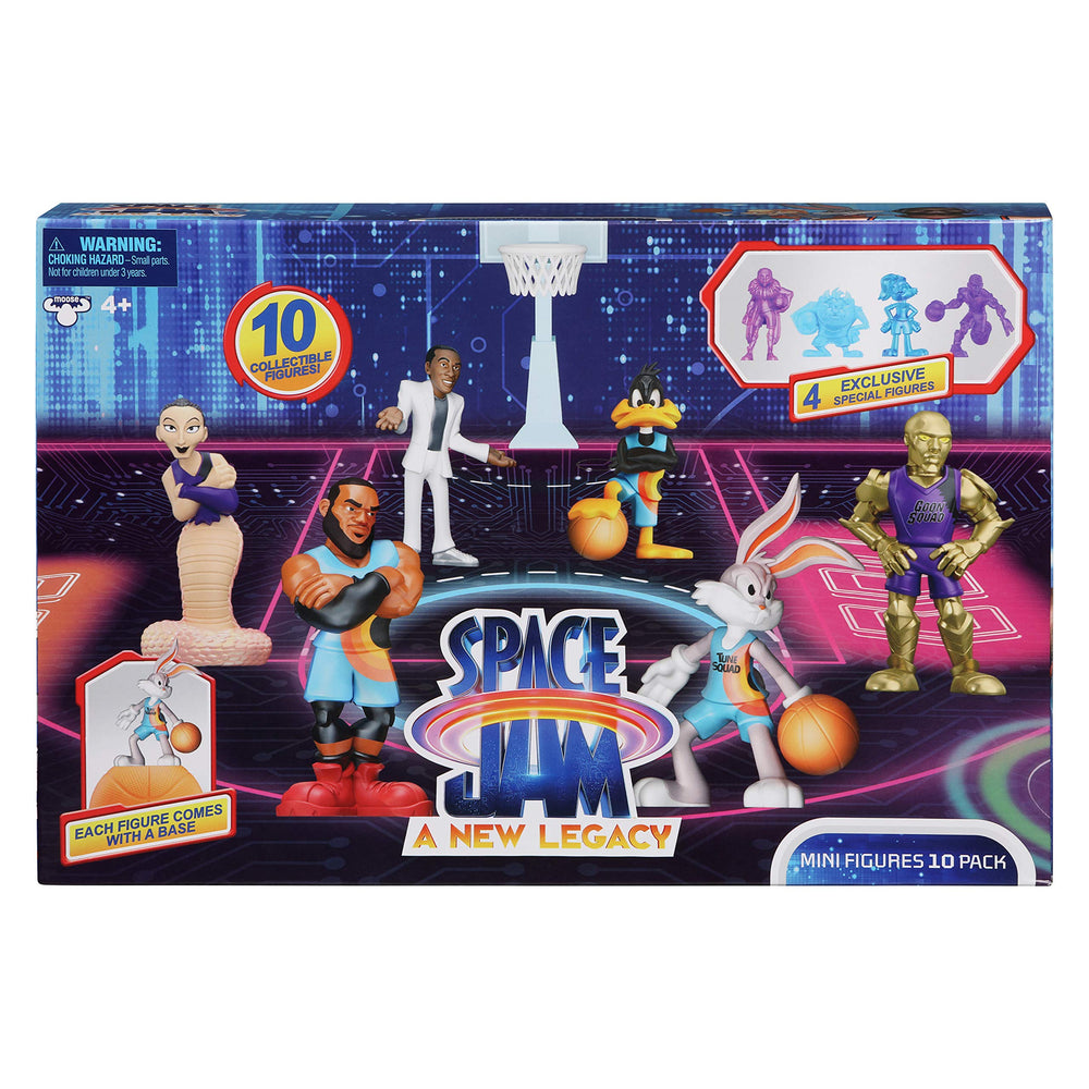 Space Jam LeBron James mini figure with base ready for action.