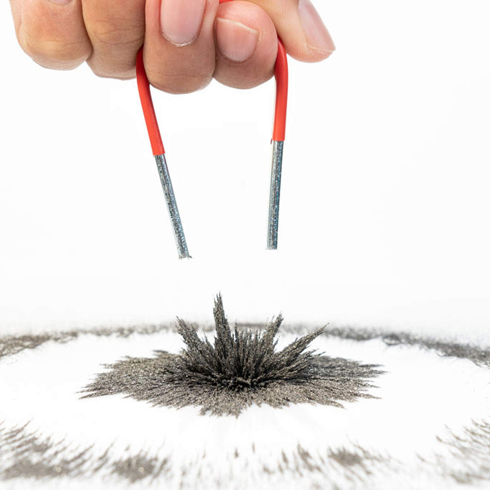 SPACECARE kids lab activity with iron filings for hands-on STEM exploration