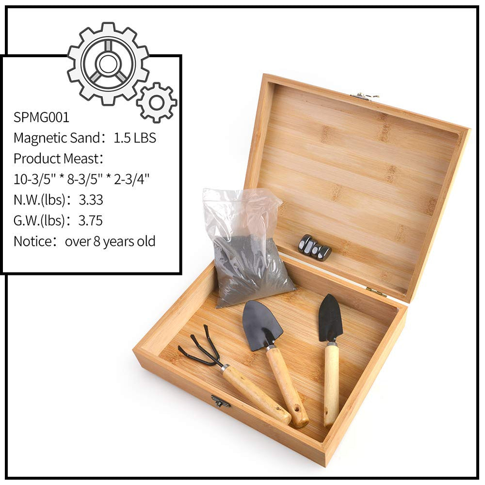 SPACECARE zen sandbox setup ready for kids and adults.
