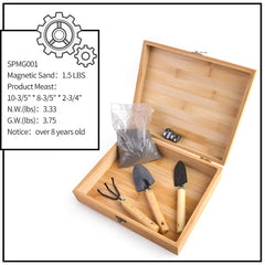 SPACECARE zen sandbox setup ready for kids and adults.