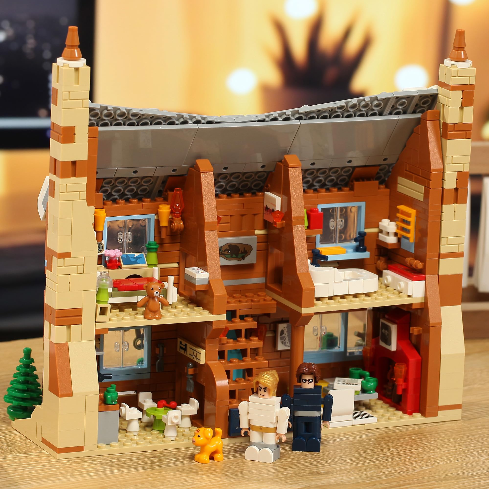 Spaciolo Holiday Cottage interior fireplace highlights warm, inviting scene for collectors.