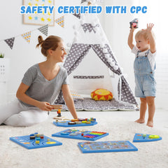 Spacocld Rocket wooden blue panel showcases durable kid friendly construction