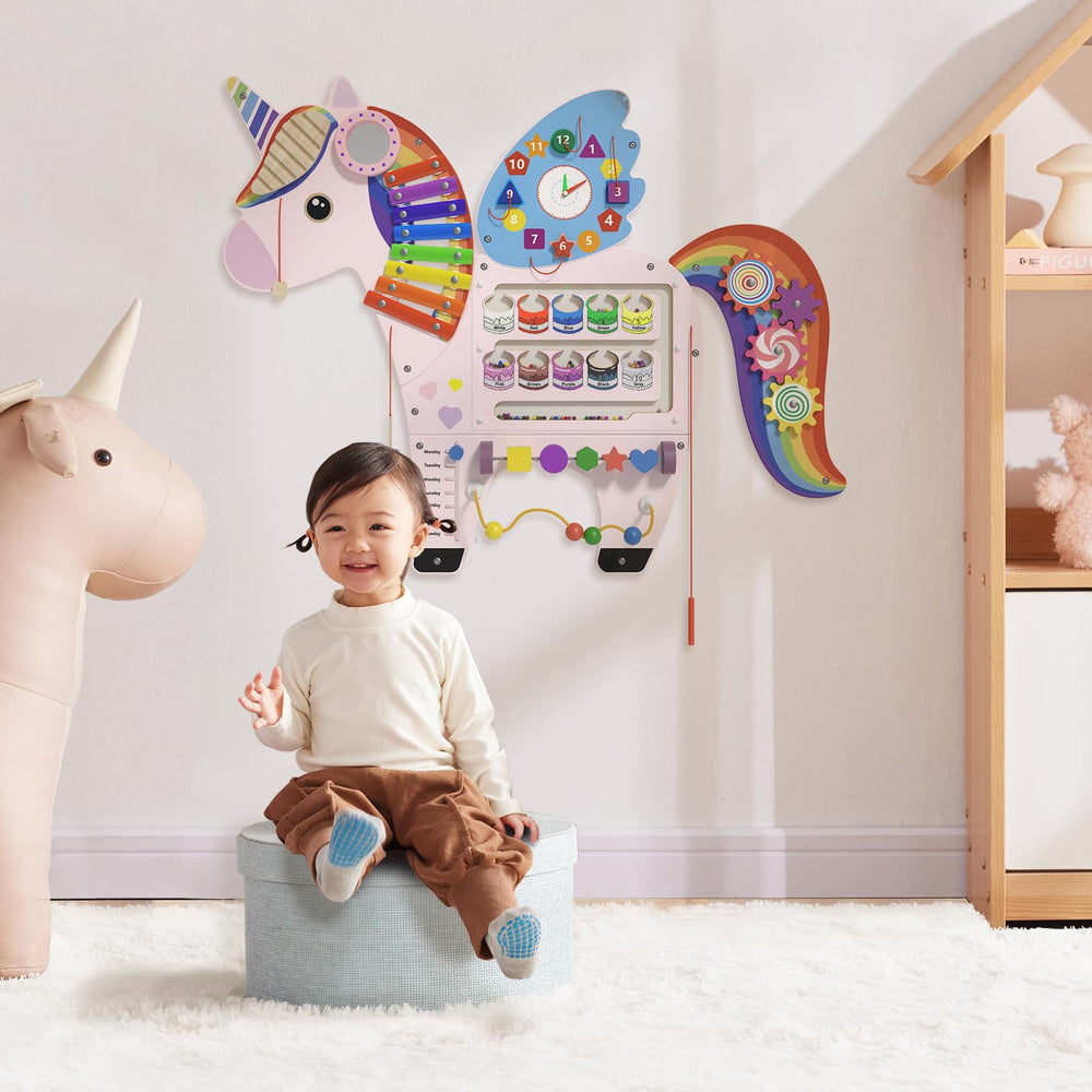 Spacocld Unicorn wall panel showing zigzag tracks that boost coordination.