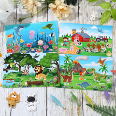 Spakon 32 sheets scene stickers depict prehistoric landscapes for imaginative history play