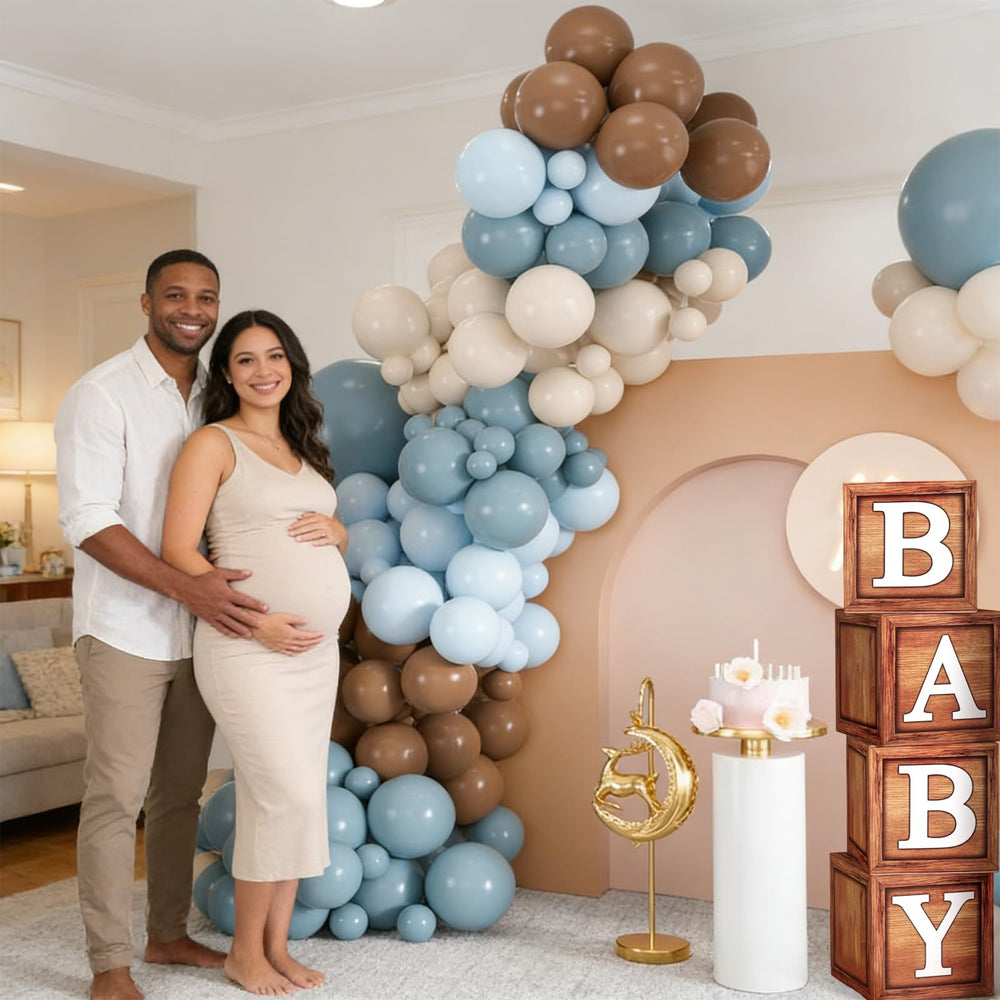 SPARKTUTU dusty blue balloon cluster adds layered color