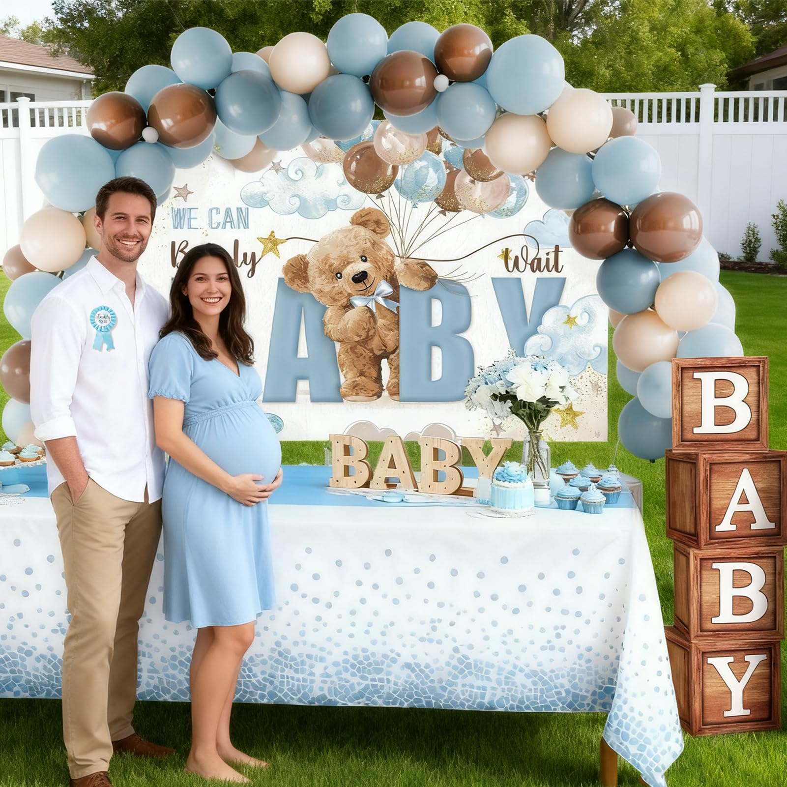 SPARKTUTU light blue balloon cluster coordinates with theme