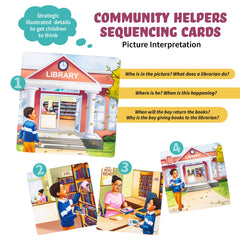 SPARK INNOVATIONS community helper cards featuring roles for storytelling practice