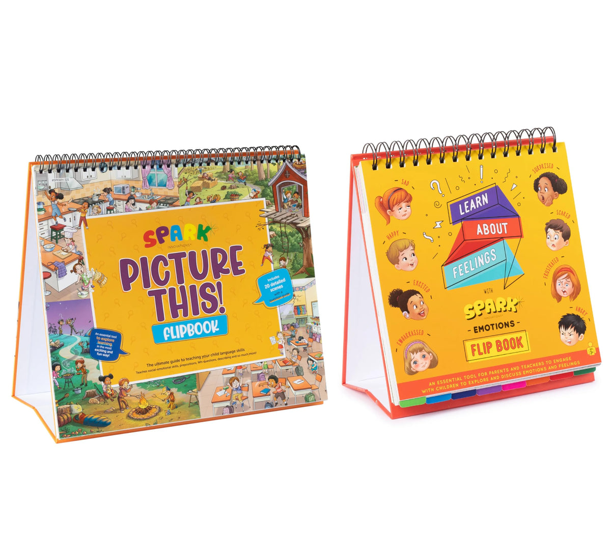 SPARK INNOVATIONS emotion cards scene 1 supports expressive language and social scenarios.