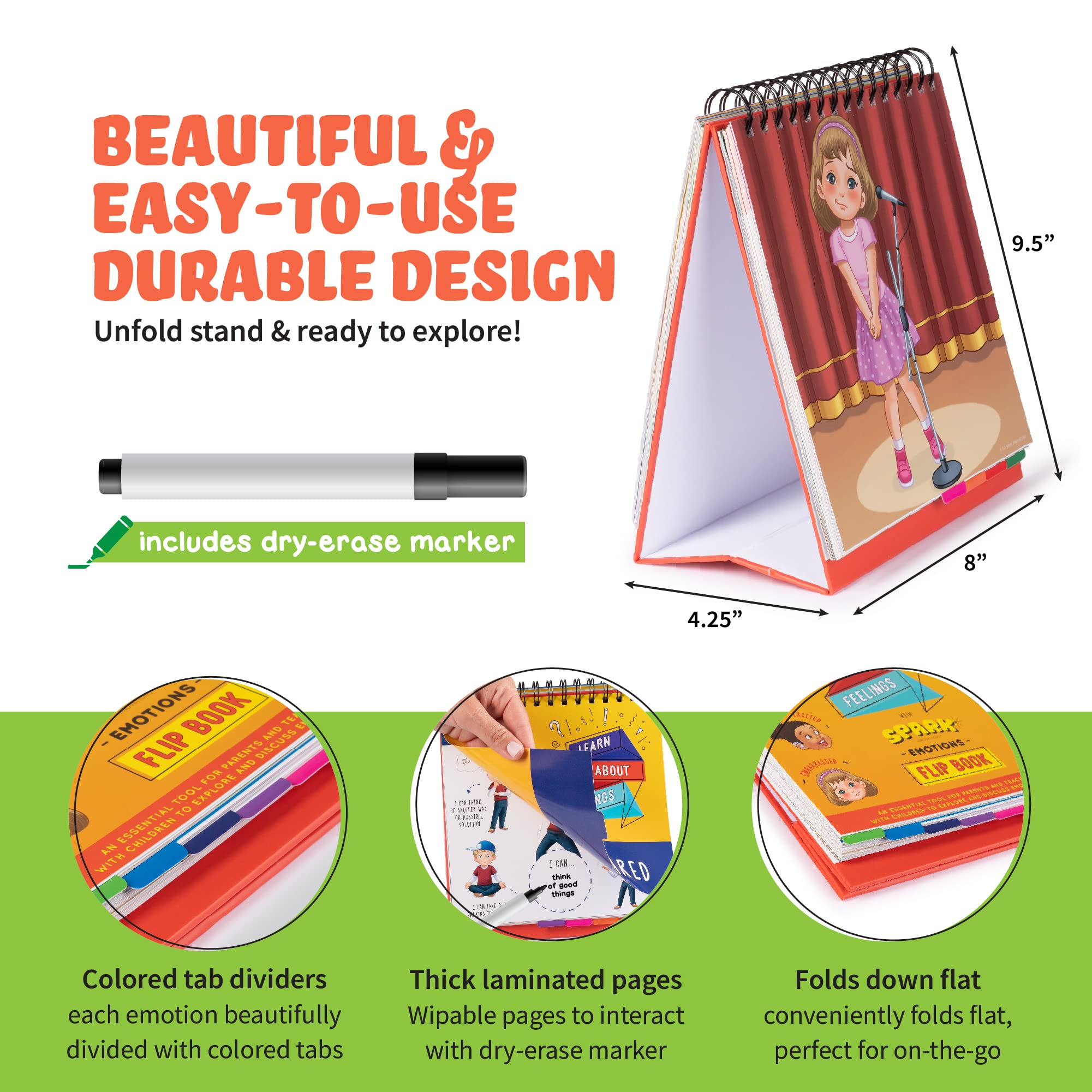 SPARK INNOVATIONS emotion cards scene 6 features durable laminated pages for heavy use.