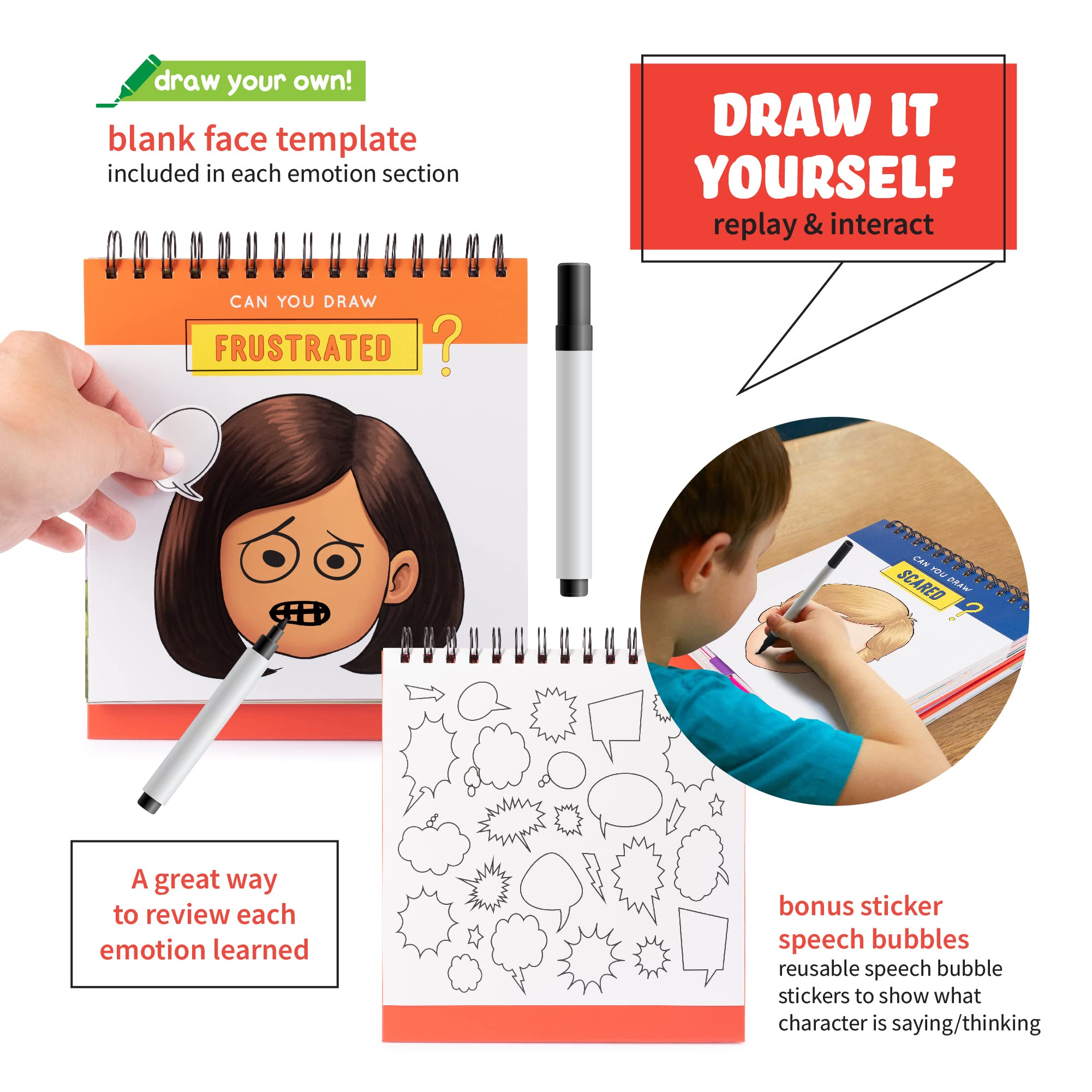 SPARK INNOVATIONS emotion cards scene 7 classroom-friendly design for teachers and therapists.