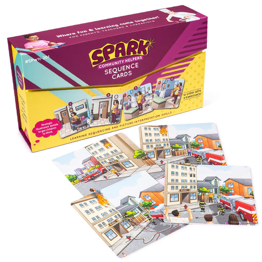 SPARK INNOVATIONS kids story cards cover with bright colors to engage early readers