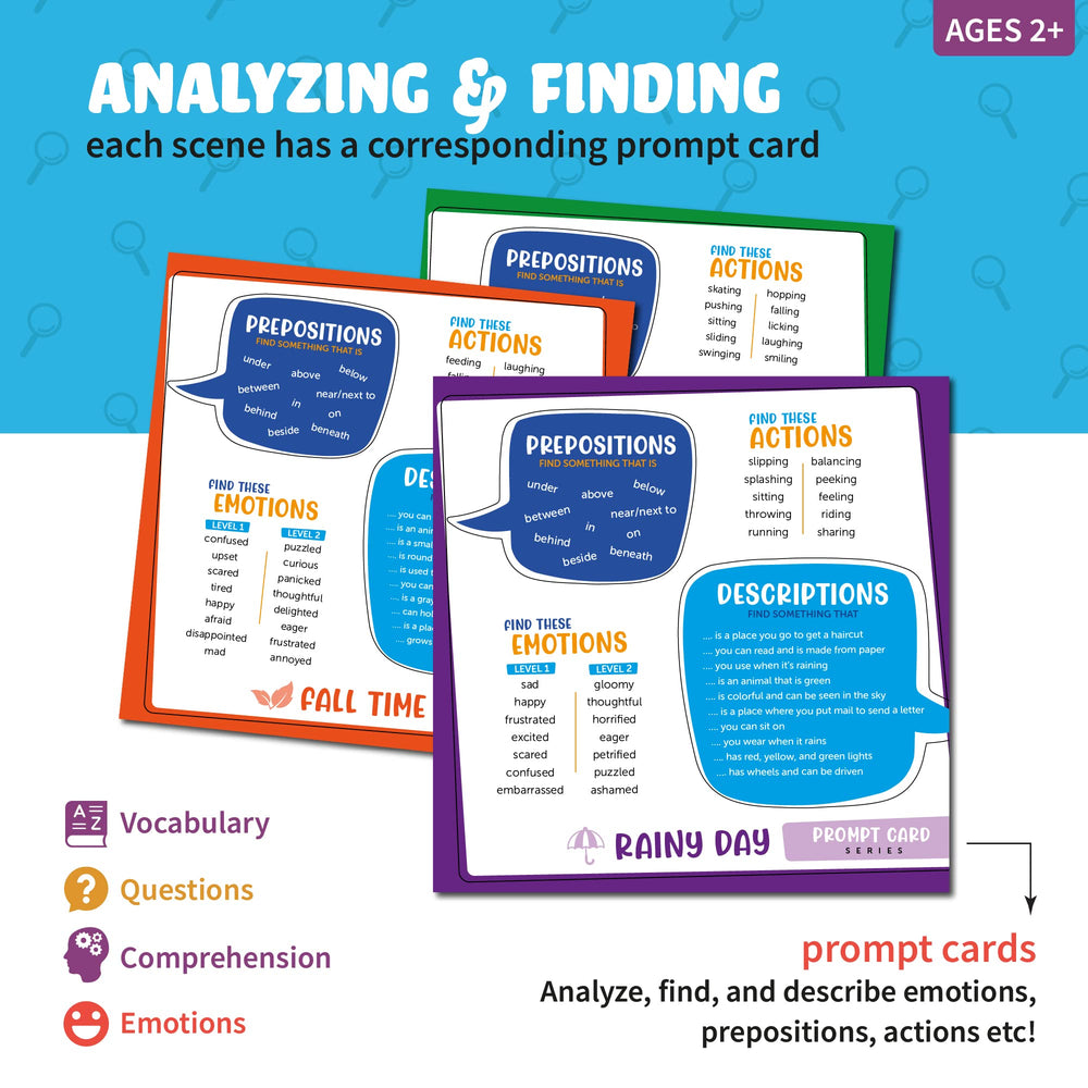 SPARK INNOVATIONS laminated storytelling cards offer durable, reusable prompts for classroom or home use.