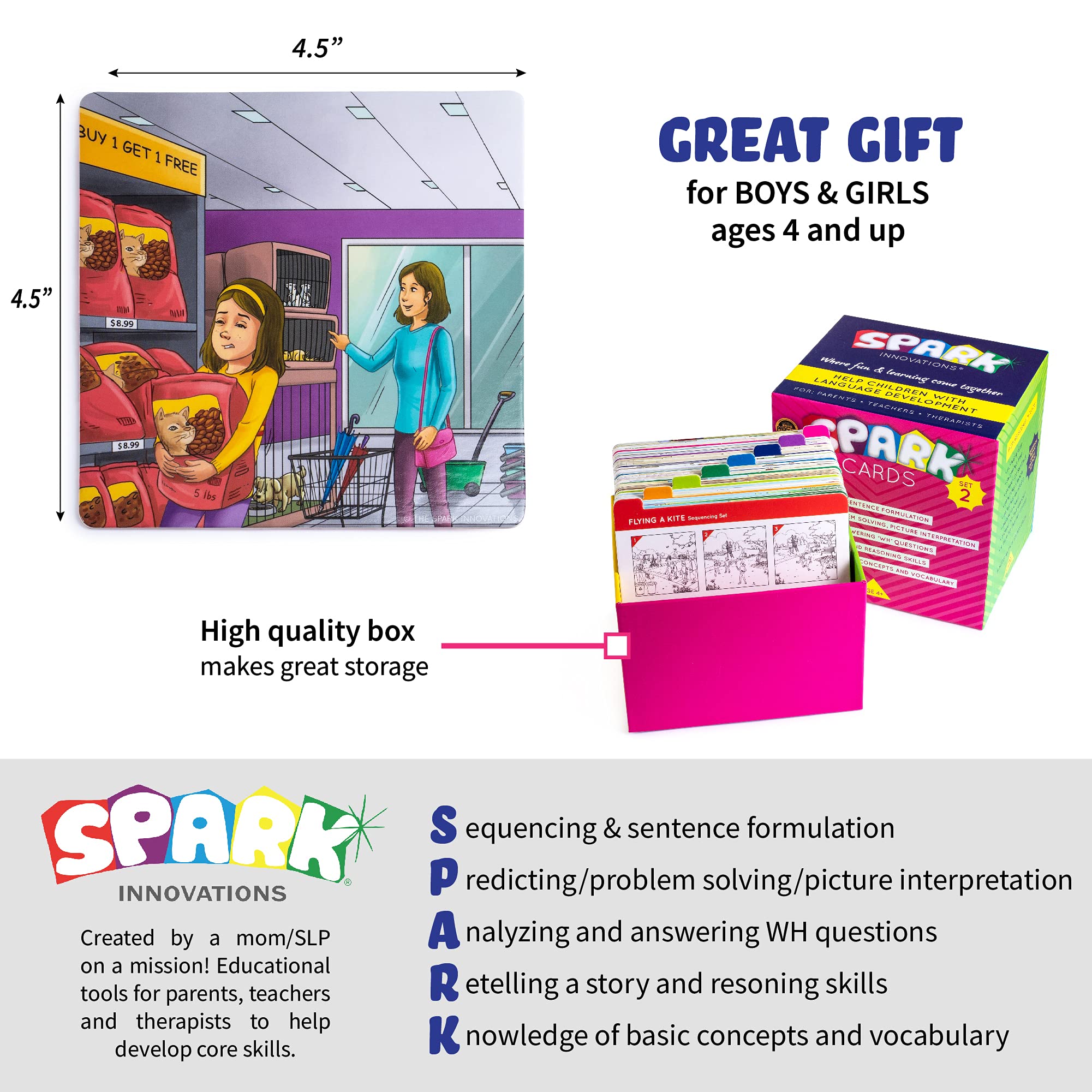 Spark Innovations Spark Cards – versatile for ages four and up, adjustable by trimming.